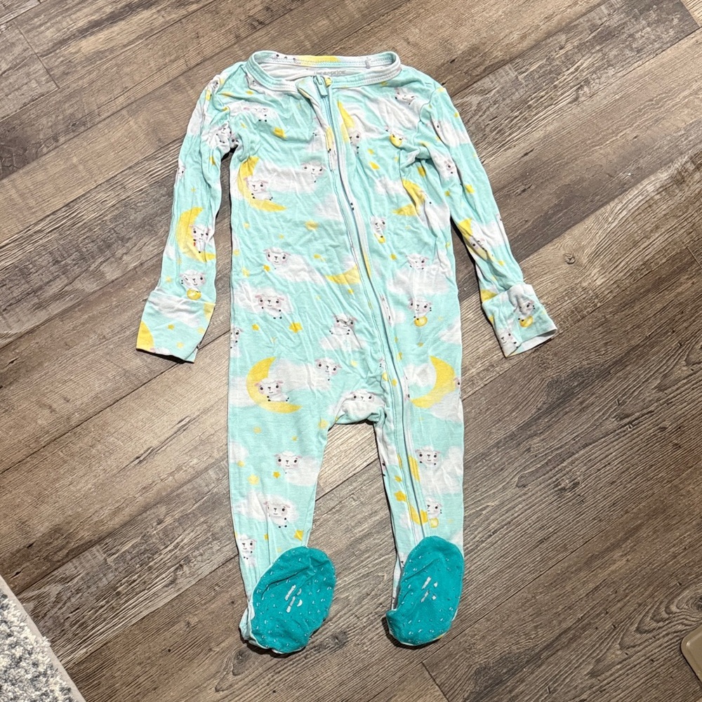 Posh Peanut Teal and Yellow Footed One Piece